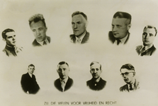 OVI-00001137 collage van 9 portretten van overleden verzetshelden uit Waterland